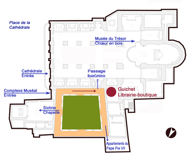 Carte du complexe muséal de la cathédrale de Savone